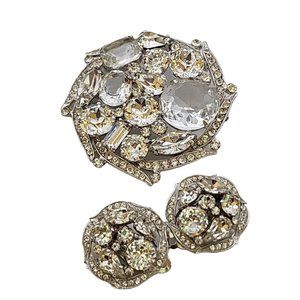 Vintage Spectacular Signed Weiss Blingy Rhinestone Set (A3284)